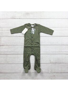 Jamie Kay Baby Footed Sleeper Polka Dot Button NWT 3-6 Months